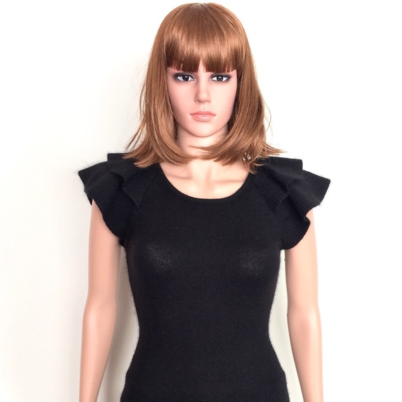 ❌SOLD❌SM•DIVIDED•ANGORA BLEND BLACK TUNIC• - Picture 2 of 5